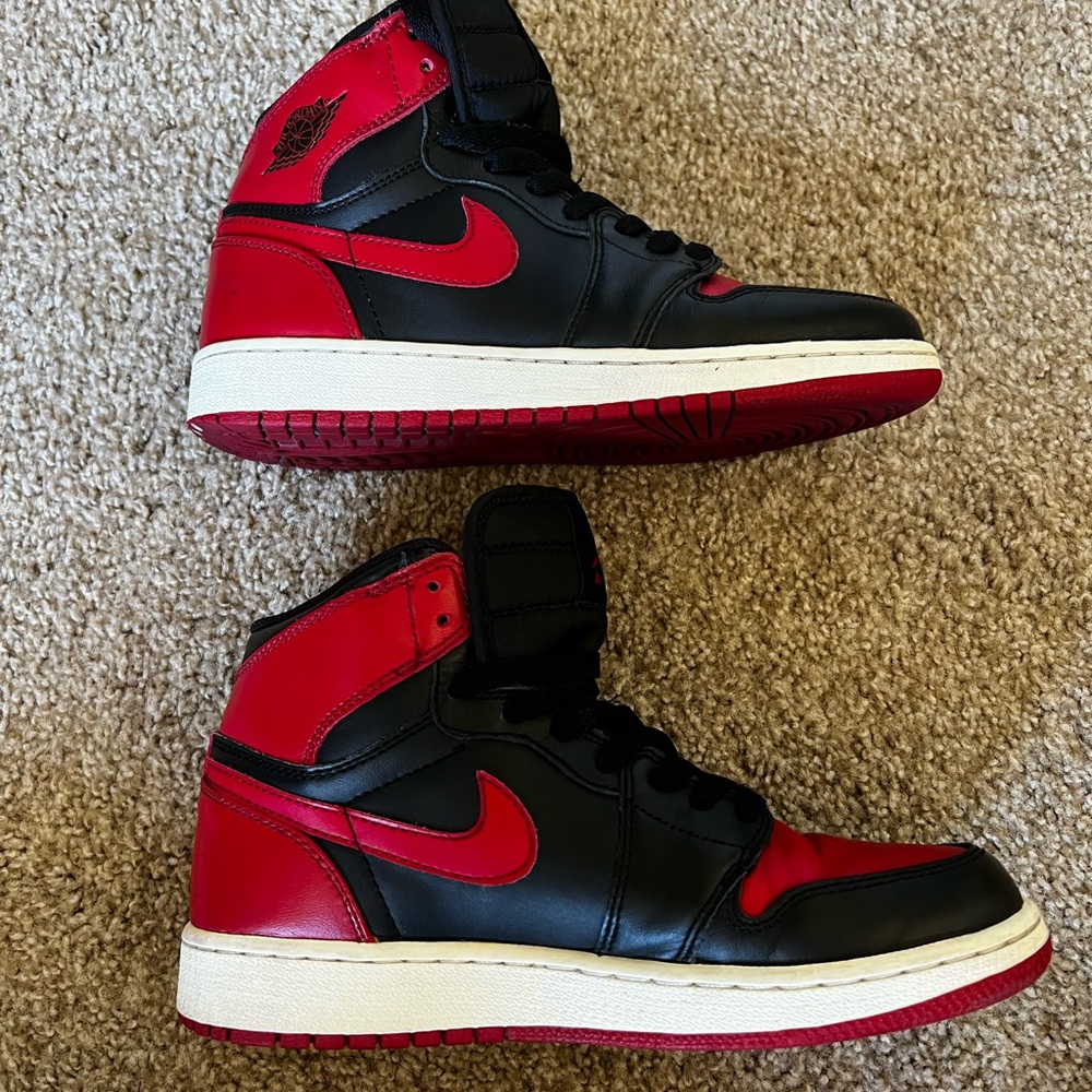 Nike Air Jordan 1 Black and Red Sneakers